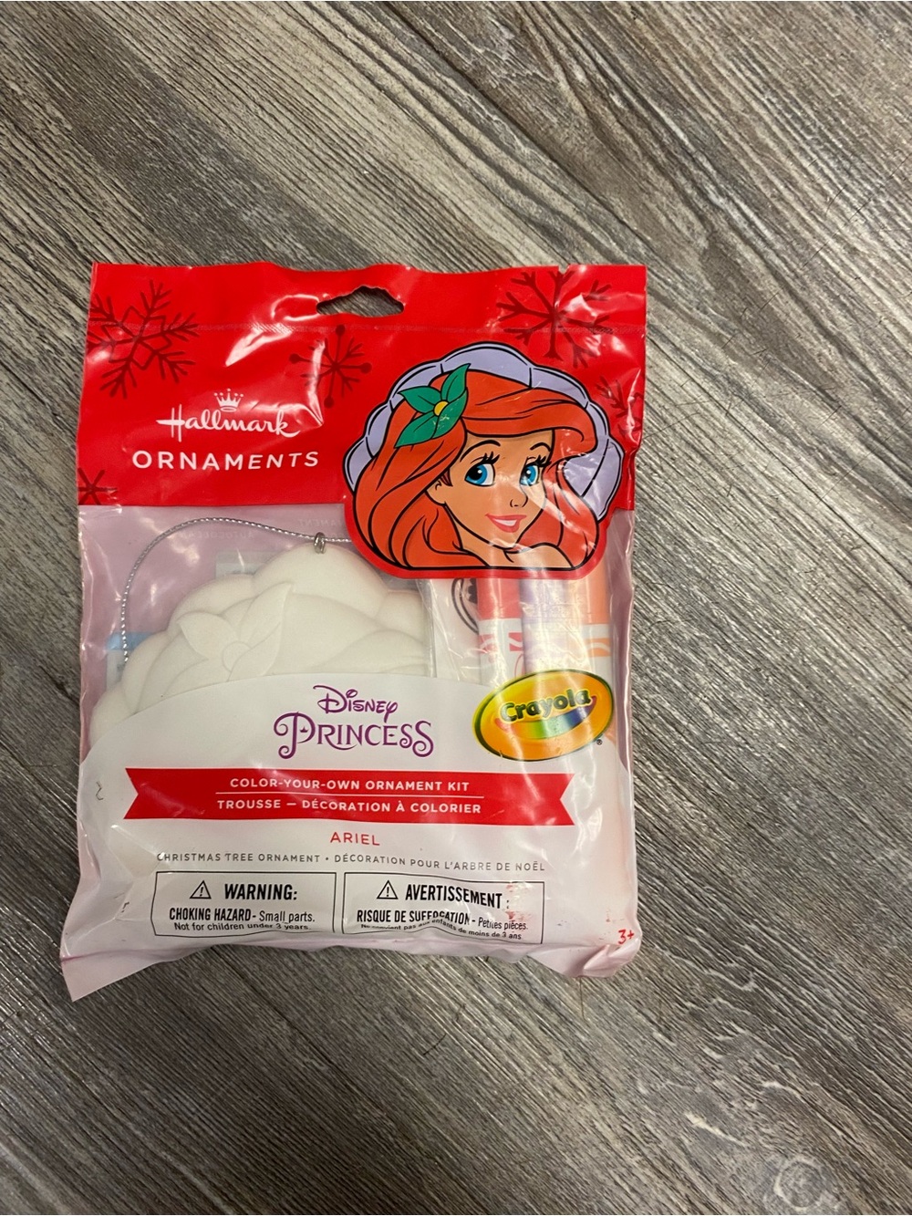 Hallmark Disney Princess Ariel Color-Your-Own Ornament Kit - White